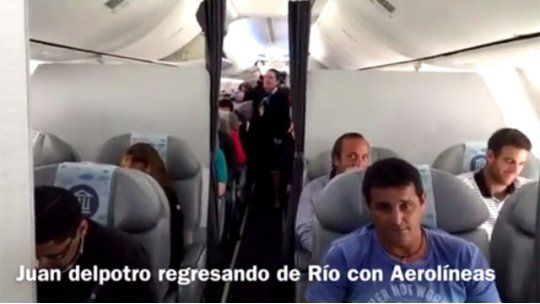 del potro regreso avion