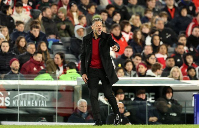 Foto: AFP. Martín Demichelis, entrenador de River Plate.
