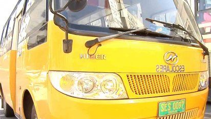 tapaboca obligatorio y desinfeccion de los vehiculos para el transporte escolar