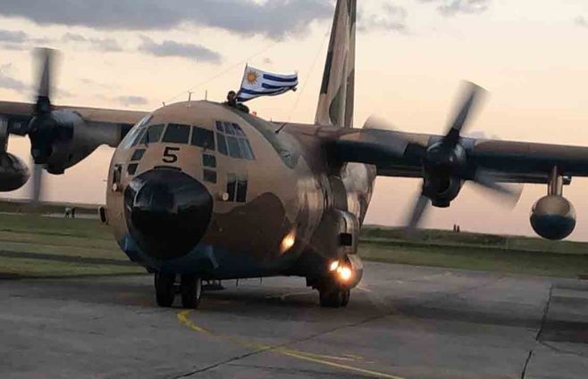 Llegaron a Uruguay los dos Hércules adquiridos por la Fuerza Aérea