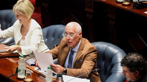 Ministro Carlos Negro en la interpelación. Foto: FocoUy