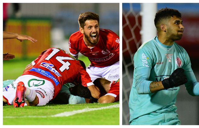 El arquero Nicolás Rossi, 23 años, 1.86 de estatura, saltó del banco para ser el héroe inesperado. El plantel rojo entre el éxtasis y la sorpresa