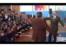 Jura de la Bandera en los Maristas con Ghiggia como puntero