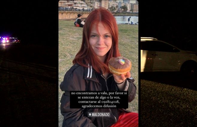 Foto: pedido de colaboración de la familia. Valentina Cancela, buscada desde este martes.