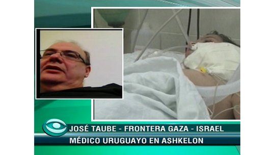 Médico uruguayo en la frontera entre Israel y Franja de Gaza