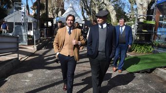 Lacalle Pou en la Expo Prado 2023. Foto: AFP.