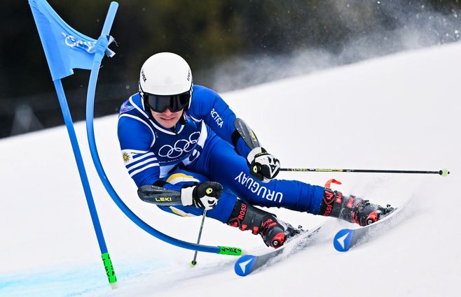 Foto: AFP. Nicolás Pirozzi en Juegos Olímpicos de Invierno 2026.