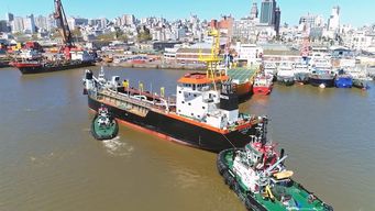 obras de dragado a 14 metros en el canal de acceso al puerto de montevideo llevaran un ano
