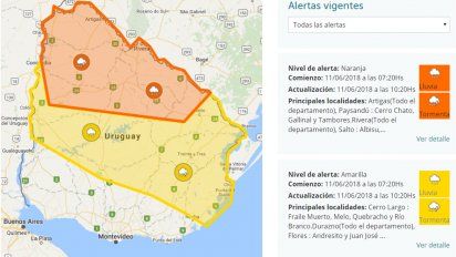 ahora alerta naranja por tormentas fuertes y lluvias intensas