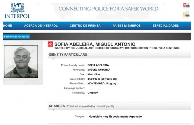 El pedido de captura de Miguel Sofía. En enero de 2019 lo estaban esperando ya que se sabía que circulaba con documentos falsos