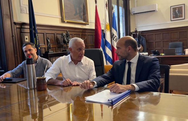 Martín Lema con el ministro Carlos Negro. Foto: prensa de Martín Lema.