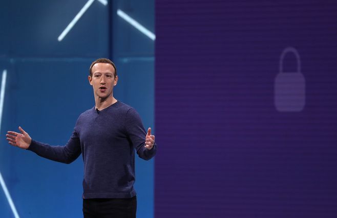 Mark Zuckerber en conferencia de Facebook mayo de 2018