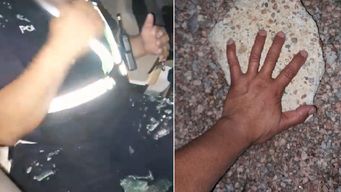 apedrearon un patrullero en los accesos a montevideo y un policia fue herido