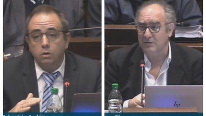 Diputados Sebastián Andújar y Gustavo Olmos, miembros informantes del Parlamento
