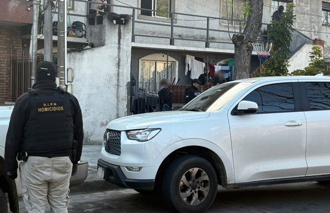 El lugar del homicidio, en Mac Eachen y Capitán Videla. Foto: María Eugenia Scognamiglio, Subrayado.