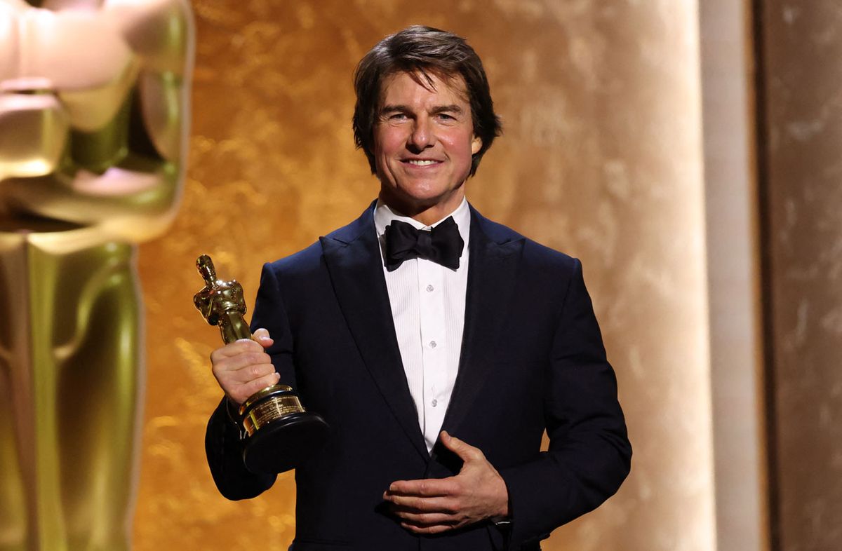 Tom Cruise, de 63 años, recibió un Óscar honorario por su trayectoria