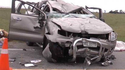 accidente fatal en ruta 9 luego que a una camioneta se le reventara un neumatico
