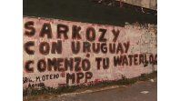 MPP realizó pintada contra el presidente Nicolás Sarkozy