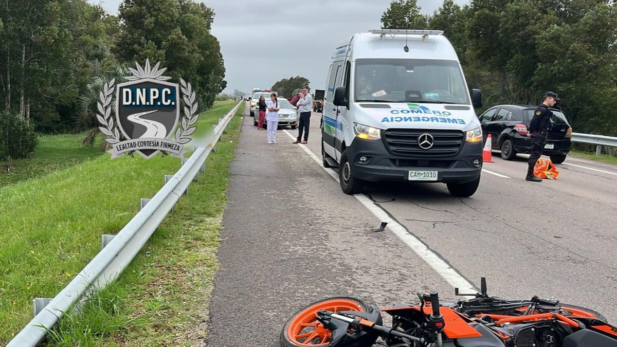 Joven murió en Ruta 9 luego de caerse de la moto al pavimento