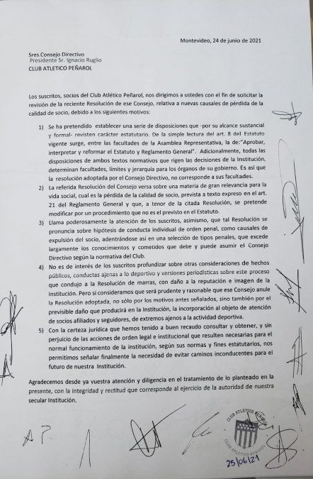 Socios de Peñarol exigen anular resolución de expulsar a quienes cometieron  delitos graves