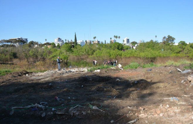 Foto: Policía de Salto. Cuerpo hallado este jueves.