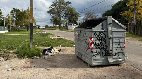 Foto: Mª. Eugenia Scognamiglio, Subrayado. Escena del homicidio en la Cruz de Carrasco.