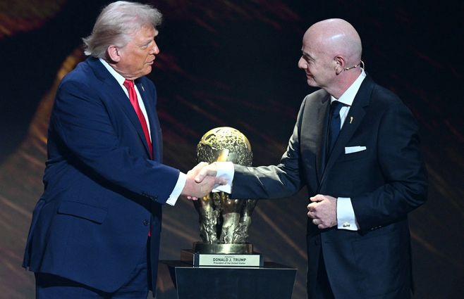 Trump e Infantino. Foto: AFP&nbsp;