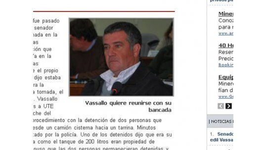 Senador Gallinal cesó a asesor investigado por robo de nafta