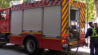 Bomberos trabajan en un incendio. Foto: archivo Subrayado.