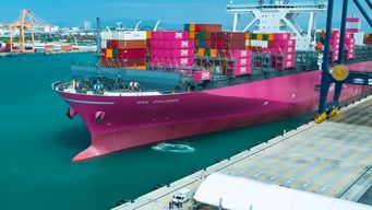 puerto de montevideo recibe buque de una de las navieras mas grandes del mundo
