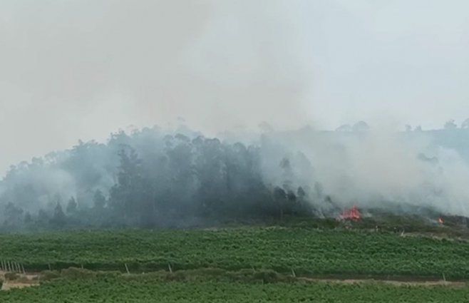 Imagen del incendio a la hora 9:00. Crédito: Ricardo Figueredo, Subrayado.