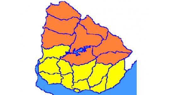 Alerta naranja ahora para el norte del país