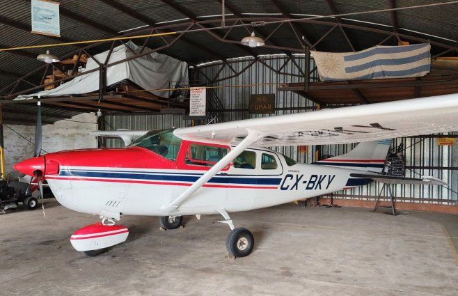 La avioneta robada del aeroclub de Rivera.&nbsp;