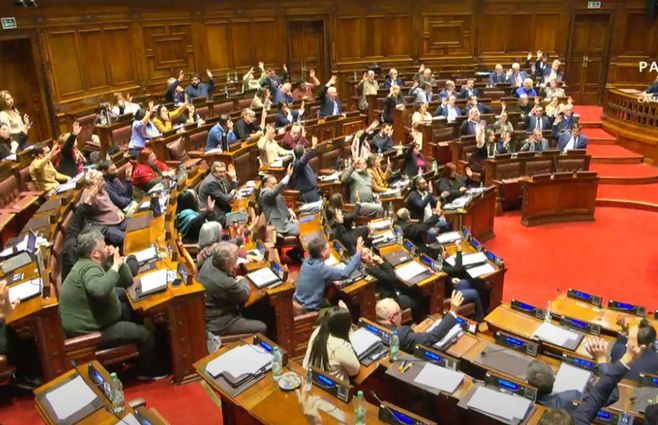 El momento de la votación en Diputados a favor de la ley de eutanasia.&nbsp;