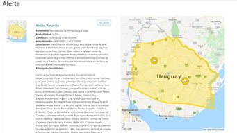 alerta amarilla por persistencia de tormentas y lluvias