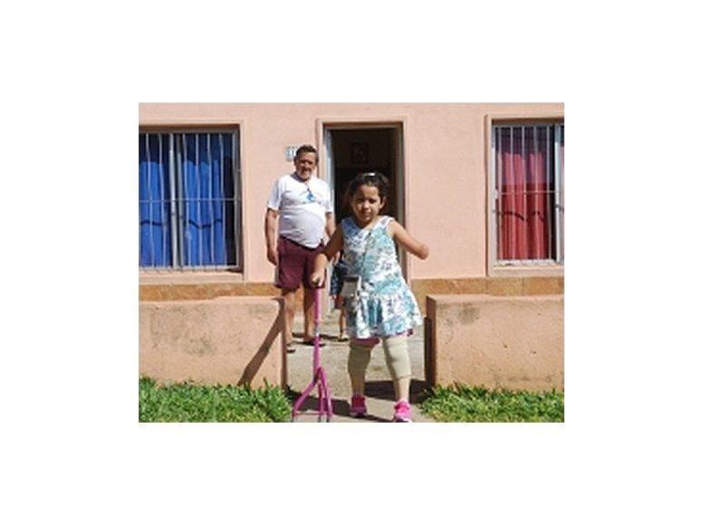 A sus 8 años, Blanquita Filippini volvió a caminar