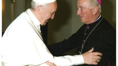 Scarrone con el papa Francisco