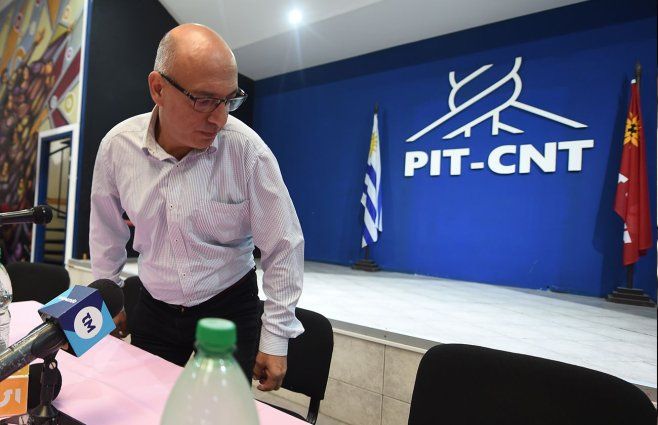 Foto: FocoUy. Marcelo Abdala, presidente del PIT-CNT.