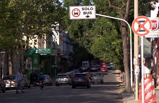 El carril Solo Bus.&nbsp;