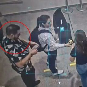 El uruguayo captado por una cámara del aeropuerto. Foto: El Deber. El uruguayo captado por una cámara del aeropuerto. Foto: El Deber.