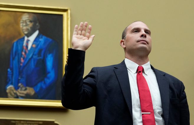 David Grusch ante el Congreso de EEUU. AFP.