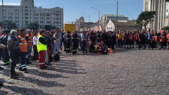 Asamblea del sindicato de trabajadores del puerto de Montevideo, jueves 5 de mayo.