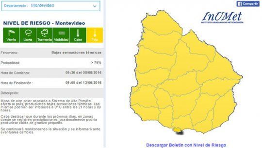 alerta amarilla