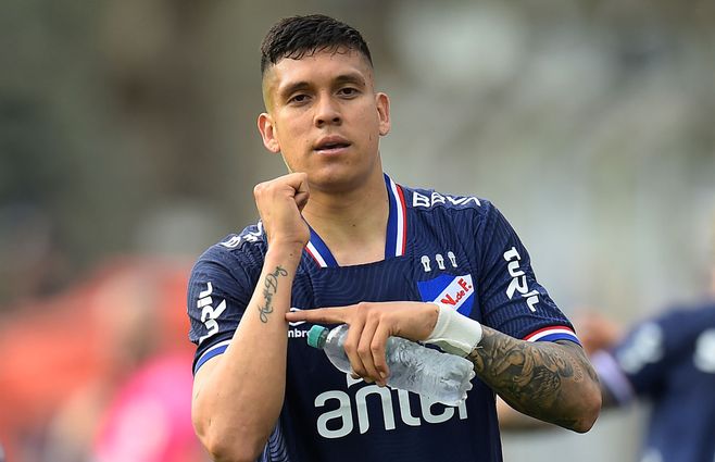 Julián Millán marcó el 1-0 para Nacional. Foto: FocoUy