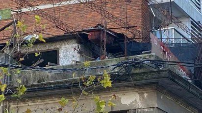 La terraza donde está la bañera usada para quemar el cuerpo