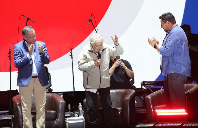 Mujica habló en el acto de cierre del MPP. Foto: FocoUy