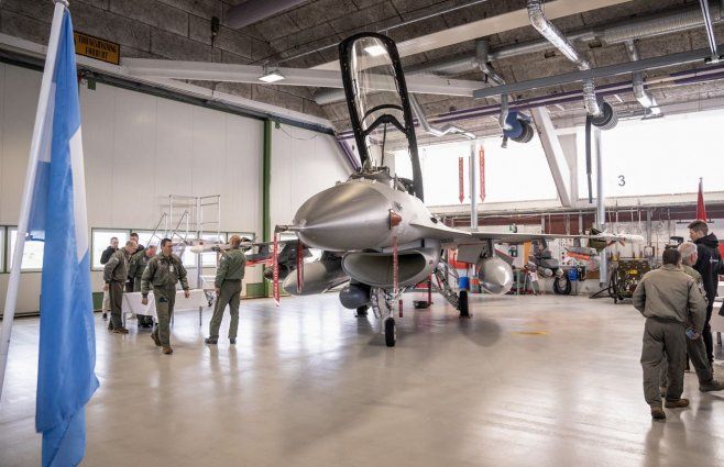 Foto: Bo Amstrup / Ritzau Scanpix / AFP. Aviones de combate que compra Argentina a Dinamarca.