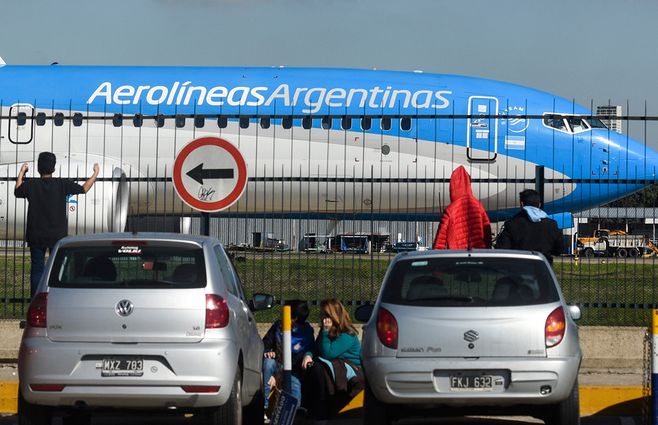 Avión de Aerolíneas Argentinas. AFP.