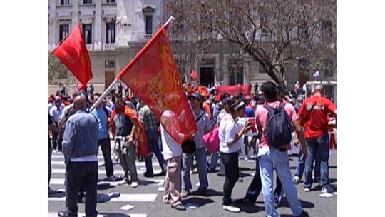 Trabajadores de la construcción se movilizaron en todo el país