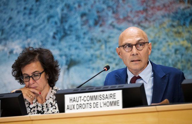Volker Türk, jefe de derechos humanos de ONU. Foto: AFP, 16 de setiembre de 2025.